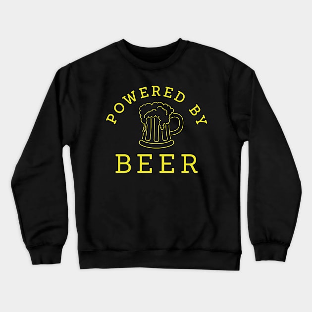 Powered by beer Crewneck Sweatshirt by Florin Tenica